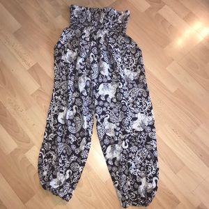 NWT Purple Elephant Harem Pants